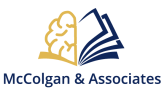 A blue and yellow logo for the kolgan & associates.